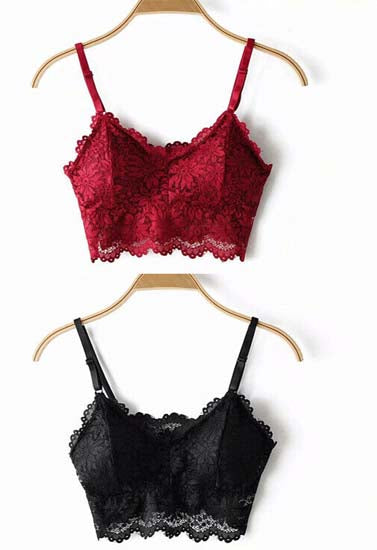 2 pack luxury lace padded bralette