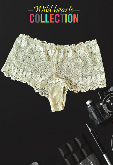Eyelash All Over Visible Embroidery Lace 2 Piece Panties(sold out)
