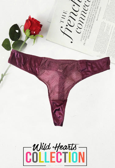 Fredericks Two Tones Perfect Purple Thong In XL + 1 Free Bra(sold out)