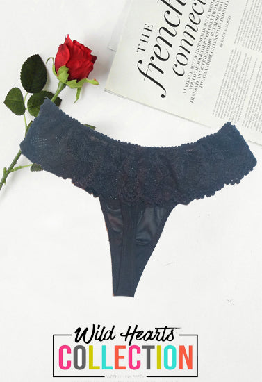 French Twist Black Skirt Lace Thong(sold out)