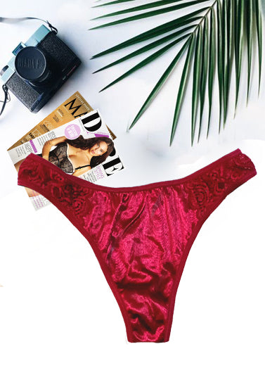 Kom Finishing Touches Burgundy Thong(sold out)