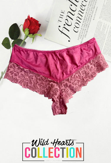 Lovely Cut Ties Pink Lace Hipster Panty