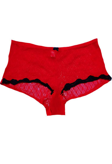 Snazzy Full Lace Sexy Red Boyshort(SOLD OUT)