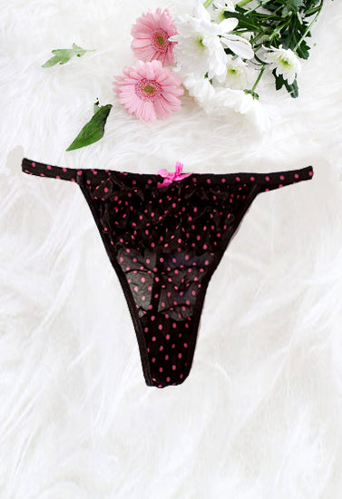 Snazzy Please Me Dotted Mesh G-String(sold out)