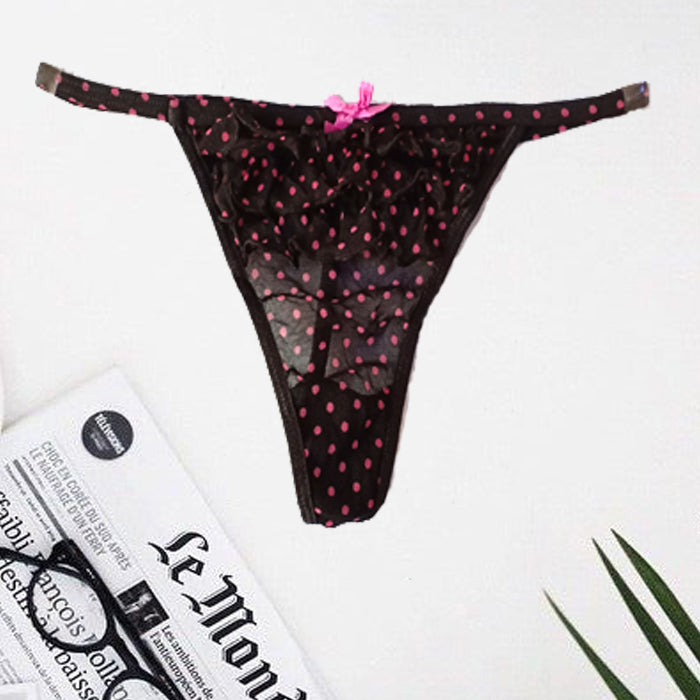 Snazzy Please Me Dotted Mesh G-String(sold out)