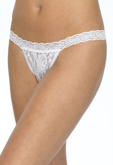 Stretch Lace White G-String
