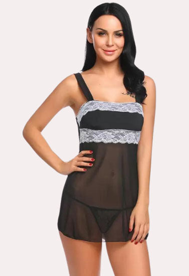 Mesh and Lace Women's Babydoll