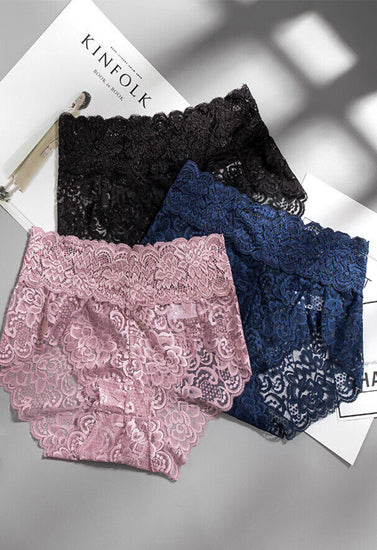 Women's  Beautiful Lace Panties Pack (of 3)