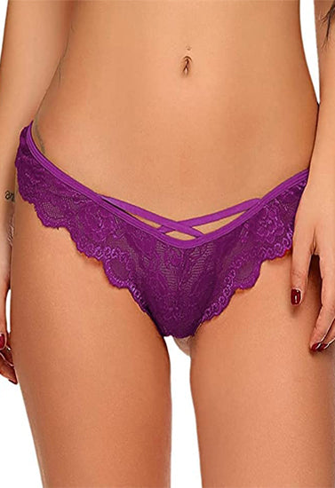 Women's Floral Lace Sexy Thong Panty