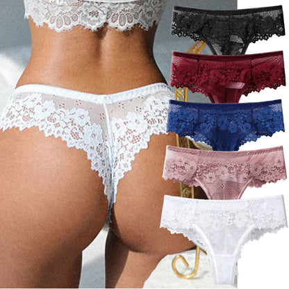 Beautiful Low Waist Thong Panties Pack (of 5)